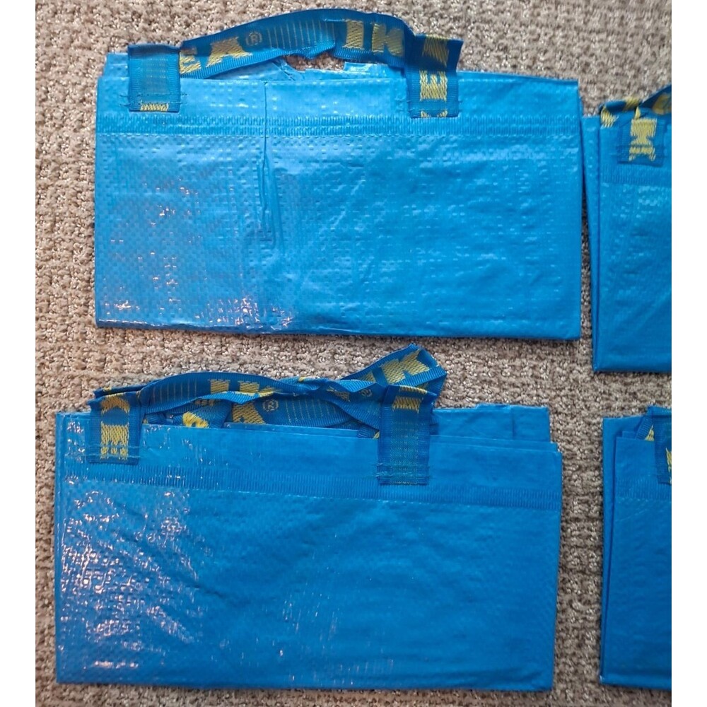 Lot of 4 IKEA Large 19 Gallon Bags Shopping Laundry Grocery Storage FRAKTA - Picture 4 of 4